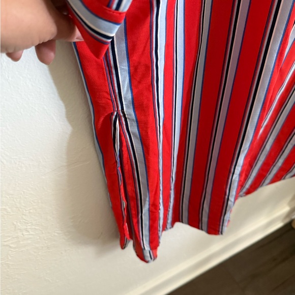 Umgee Red and Blue Striped dress - Picture 4 of 5